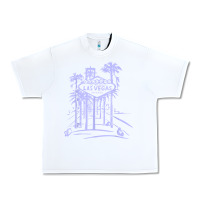 White las vegas strip retro famous sign nevada traveler souvenir t shirt Urban Heavy Tee - baoMotion