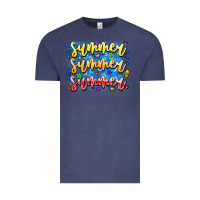Vintage Denim Summer Summer Summer Vintage Tee - CowhideDigitalArt