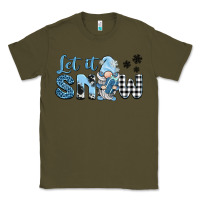 Army Green let it snow gnome Classic Tee - BarkalooDesign