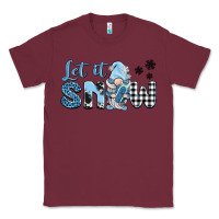 Burgundy let it snow gnome Classic Tee - BarkalooDesign