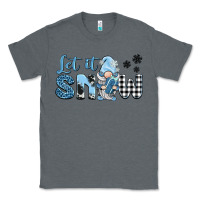 Charcoal Heather let it snow gnome Classic Tee - BarkalooDesign