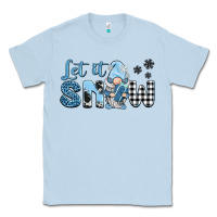 Dusty Blue let it snow gnome Classic Tee - BarkalooDesign