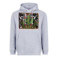 Heather Grey aztec cowhide cacti Heavyweight Hoodie - RanaPortraitStore