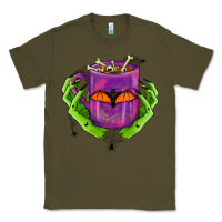 Army Green Halloween Coffee Cup With Hands Classic Tee - FaDigitalArtStudio