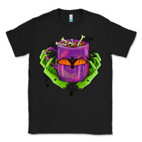 Black Halloween Coffee Cup With Hands Classic Tee - FaDigitalArtStudio
