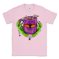 Bubblegum Pink Halloween Coffee Cup With Hands Classic Tee - FaDigitalArtStudio
