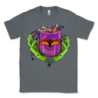 Charcoal Heather Halloween Coffee Cup With Hands Classic Tee - FaDigitalArtStudio