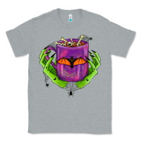 Heather Grey Halloween Coffee Cup With Hands Classic Tee - FaDigitalArtStudio