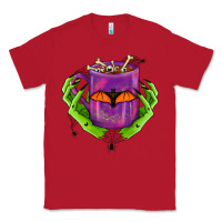 Red Halloween Coffee Cup With Hands Classic Tee - FaDigitalArtStudio