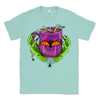 Seafoam Halloween Coffee Cup With Hands Classic Tee - FaDigitalArtStudio
