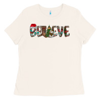 Bone Believe Christmas Ladies Tee - CowhideDigitalArt