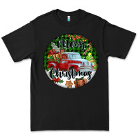 Black Merry Christmas Truck Premium Tee - FaDigitalArtStudio