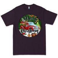 Plum Merry Christmas Truck Premium Tee - FaDigitalArtStudio
