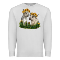 Dove Grey baby goats Premium Sweatshirt - RanaPortraitStore