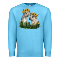 Ocean Blue baby goats Premium Sweatshirt - RanaPortraitStore