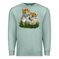 Seafoam baby goats Premium Sweatshirt - RanaPortraitStore