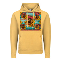 Vintage Mustard german shepherd with sunflowers Vintage Hoodie - Artiststas
