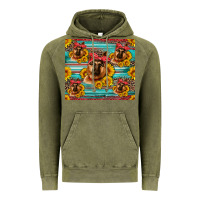 Vintage Olive german shepherd with sunflowers Vintage Hoodie - Artiststas