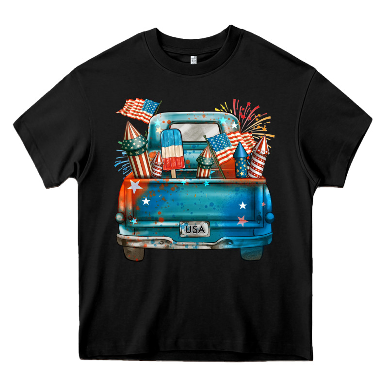 Customize Usa Truck Heavy Core Tee by FaDigitalArtStudio | Teevron