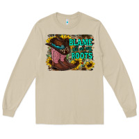 Mushroom blame all on my roots Long Sleeve Tee - RacoonDesign