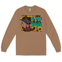 Toasted Coconut blame all on my roots Long Sleeve Tee - RacoonDesign