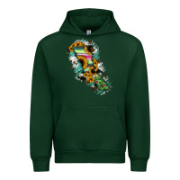 Forest Green Baja California State Of Mexico Map Urban Hoodie - RanaPortraitStore