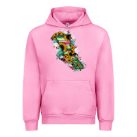 Fuchsia Pink Baja California State Of Mexico Map Urban Hoodie - RanaPortraitStore