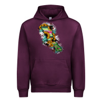Mauve Wine Baja California State Of Mexico Map Urban Hoodie - RanaPortraitStore