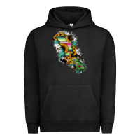 Pigment Black Baja California State Of Mexico Map Urban Hoodie - RanaPortraitStore