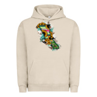 Pigment French Oak Baja California State Of Mexico Map Urban Hoodie - RanaPortraitStore