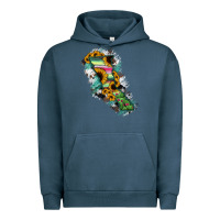 Pigment Midnight Navy Baja California State Of Mexico Map Urban Hoodie - RanaPortraitStore