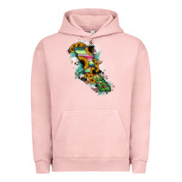 Pigment Salmon Baja California State Of Mexico Map Urban Hoodie - RanaPortraitStore