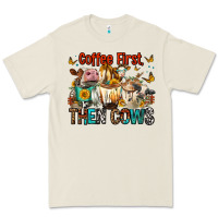 Coffee First Then Cows Premium Tee | Teevron