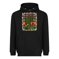Black serape cowhide cacti Heavyweight Hoodie - RanaPortraitStore