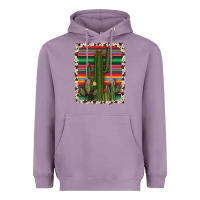 Lavender serape cowhide cacti Heavyweight Hoodie - RanaPortraitStore