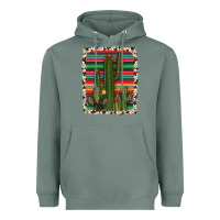 Sage serape cowhide cacti Heavyweight Hoodie - RanaPortraitStore
