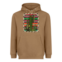 Toasted Coconut serape cowhide cacti Heavyweight Hoodie - RanaPortraitStore