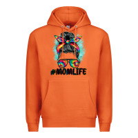 Carrot tie dye momlife messy bun Premium Hoodie - BarkalooDesign
