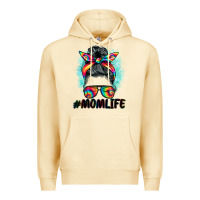 Pina Colada tie dye momlife messy bun Premium Hoodie - BarkalooDesign