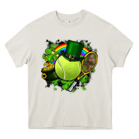 Cream St. Patrick's Day Tennis Heavy Core Tee - FaDigitalArtStudio