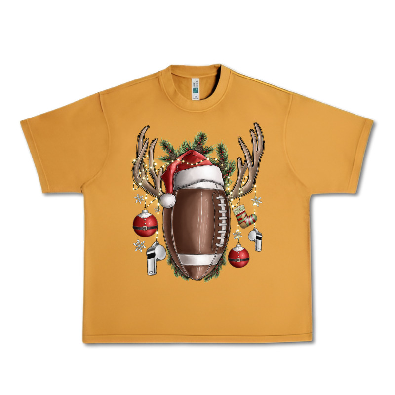 Christmas Football Urban Heavy Tee by SublimationCraftShop | Teevron