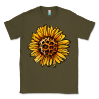 Army Green sunflower leopard Classic Tee - Jasminsmagicworld