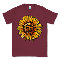 Burgundy sunflower leopard Classic Tee - Jasminsmagicworld