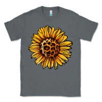 Charcoal Heather sunflower leopard Classic Tee - Jasminsmagicworld