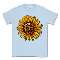 Dusty Blue sunflower leopard Classic Tee - Jasminsmagicworld