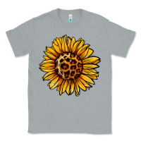 Heather Grey sunflower leopard Classic Tee - Jasminsmagicworld