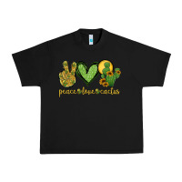 Black peace love cactus Urban Heavy Tee - Jasminsmagicworld