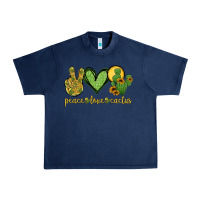 Navy peace love cactus Urban Heavy Tee - Jasminsmagicworld