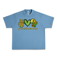 Pebble Blue peace love cactus Urban Heavy Tee - Jasminsmagicworld