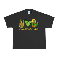 Pigment Black peace love cactus Urban Heavy Tee - Jasminsmagicworld